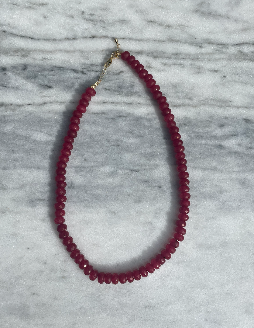 Burgundy Rock Necklace