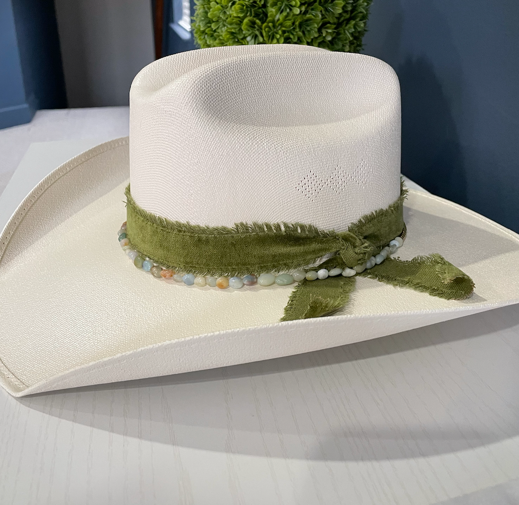 Amazonite & Gold Hat Band