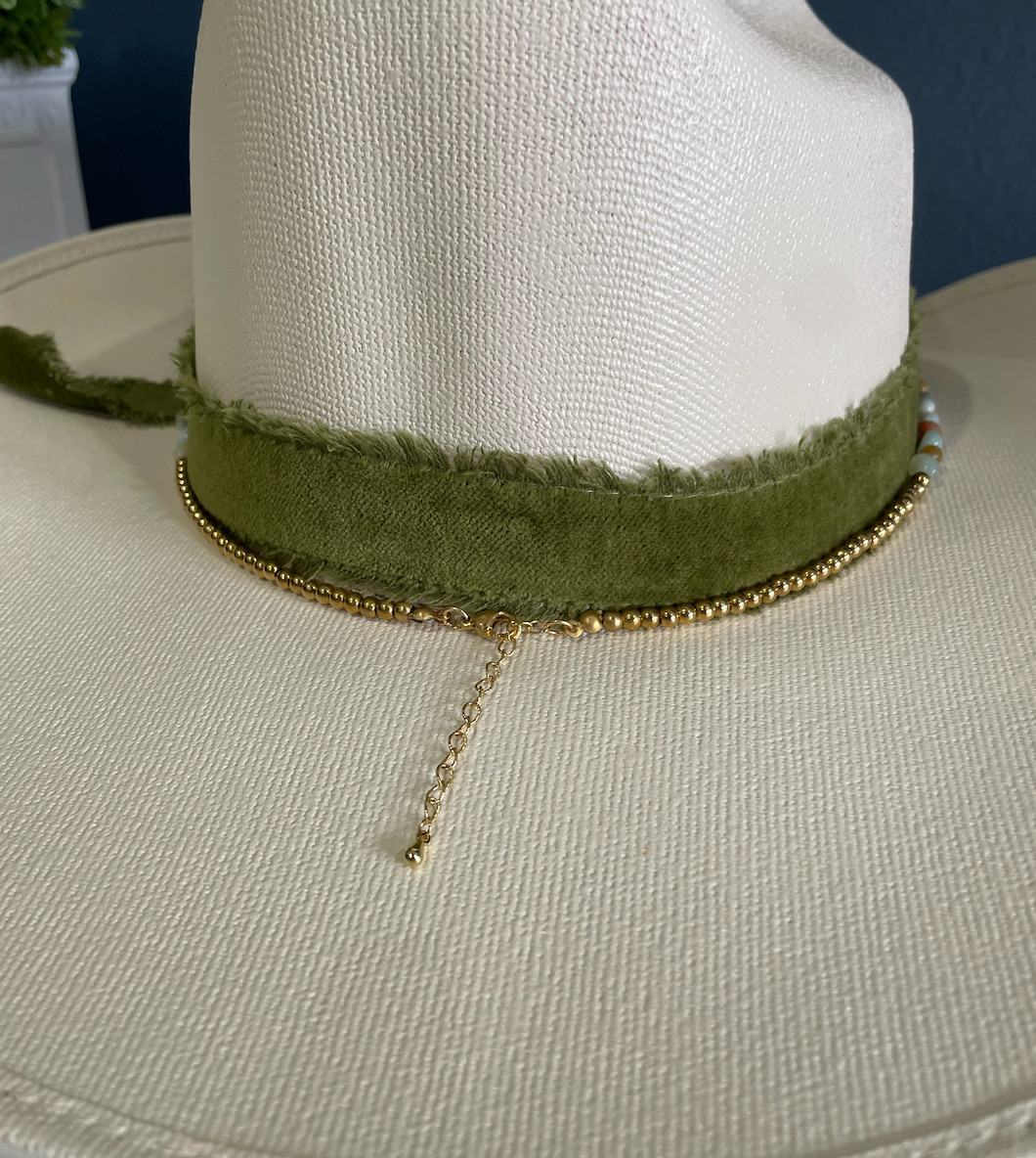 Amazonite & Gold Hat Band