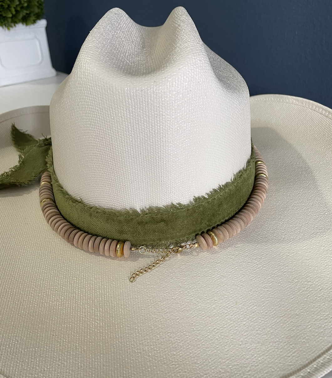 Wood & Gold Hat Band