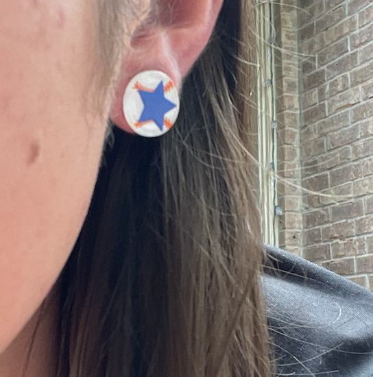 Orange star Earrings