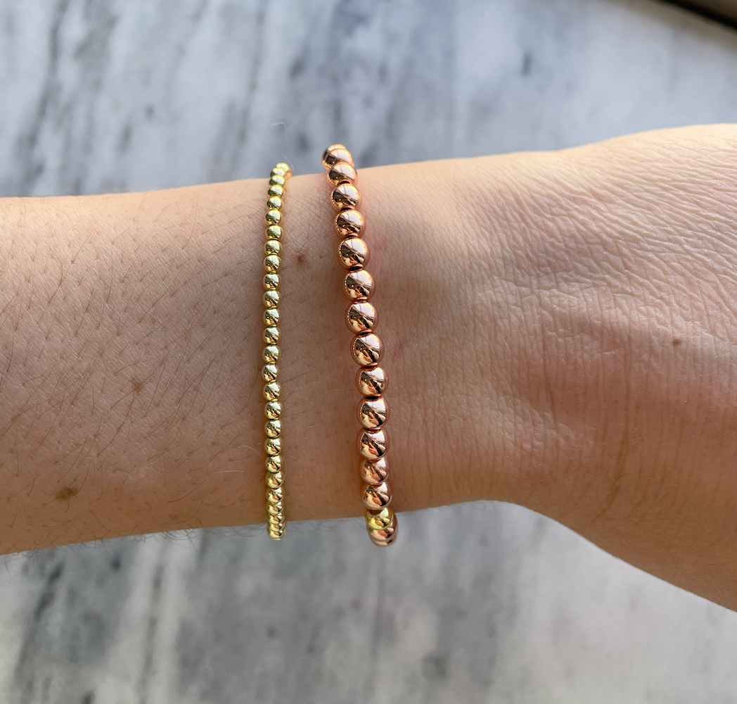 Rose Gold Beaded Bracelet