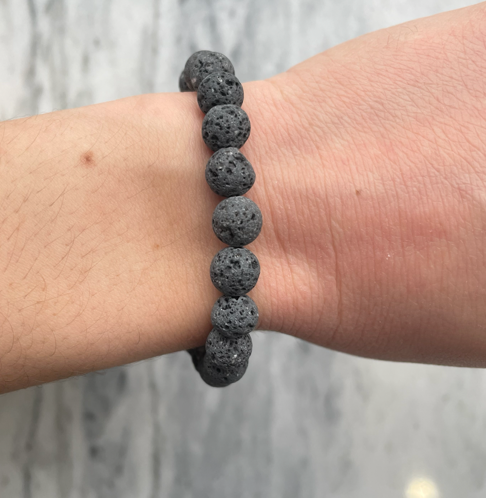 Mens volcanic rock bracelet 2025