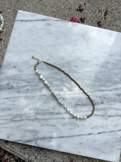 Gold with Pearls Necklace