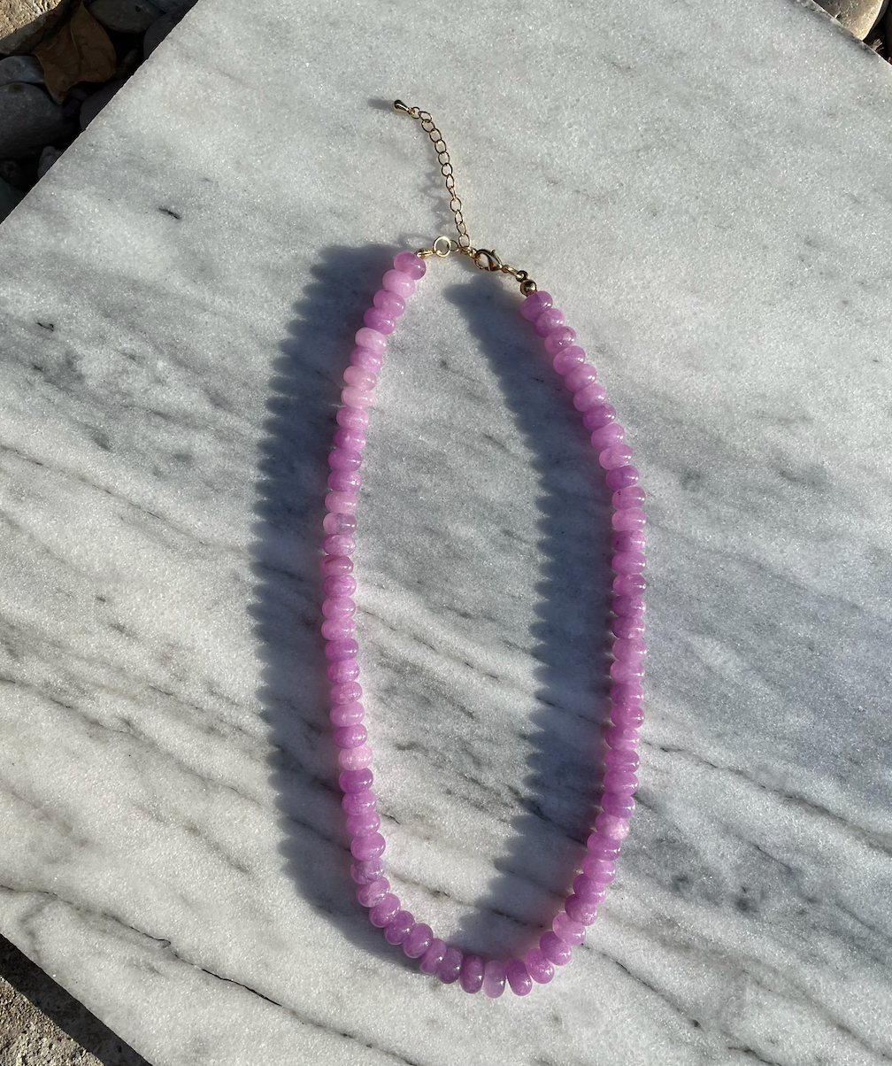 UNICEF Market | Brazilian Purple Jade & Multi-Gemstone Necklace -  Springtime Purple
