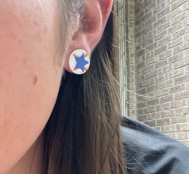 Blue Star Earrings