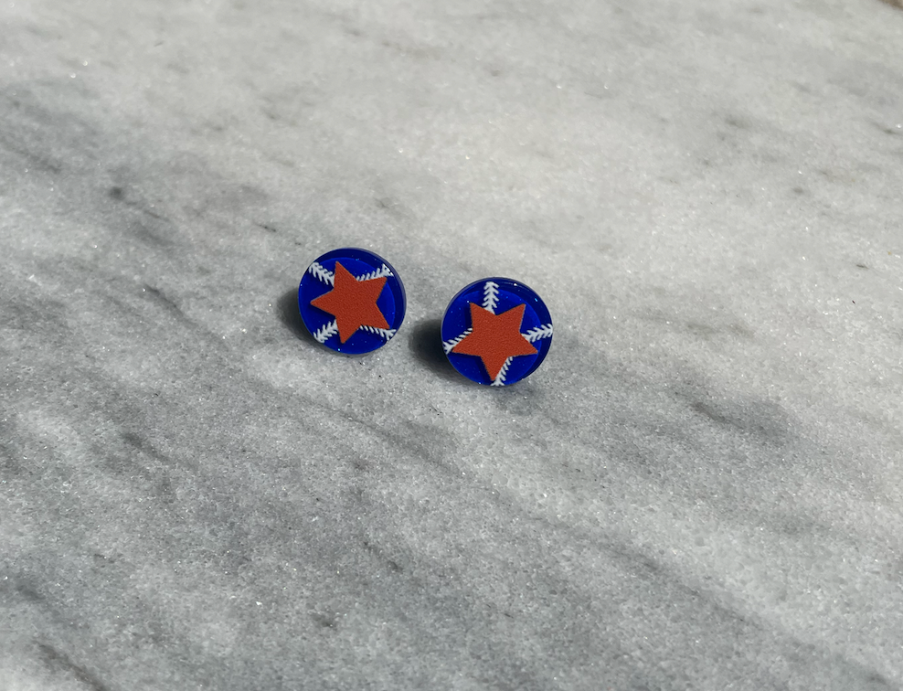 Blue Star Earrings