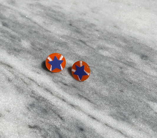 Orange star Earrings