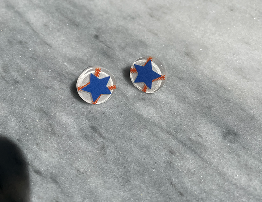 White Star Earrings