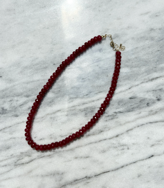 Burgundy Rock Necklace